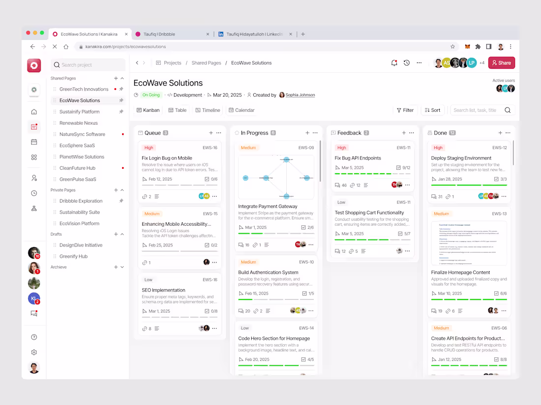 Cover image for Kanban Page Kanakira - Task Management