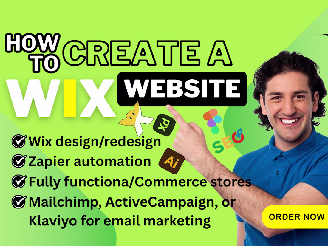 Cover image for Professional Wix website design for business and online stores.