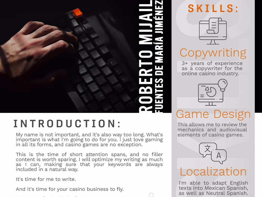 Cover image for iGaming Copywriting Portfolio