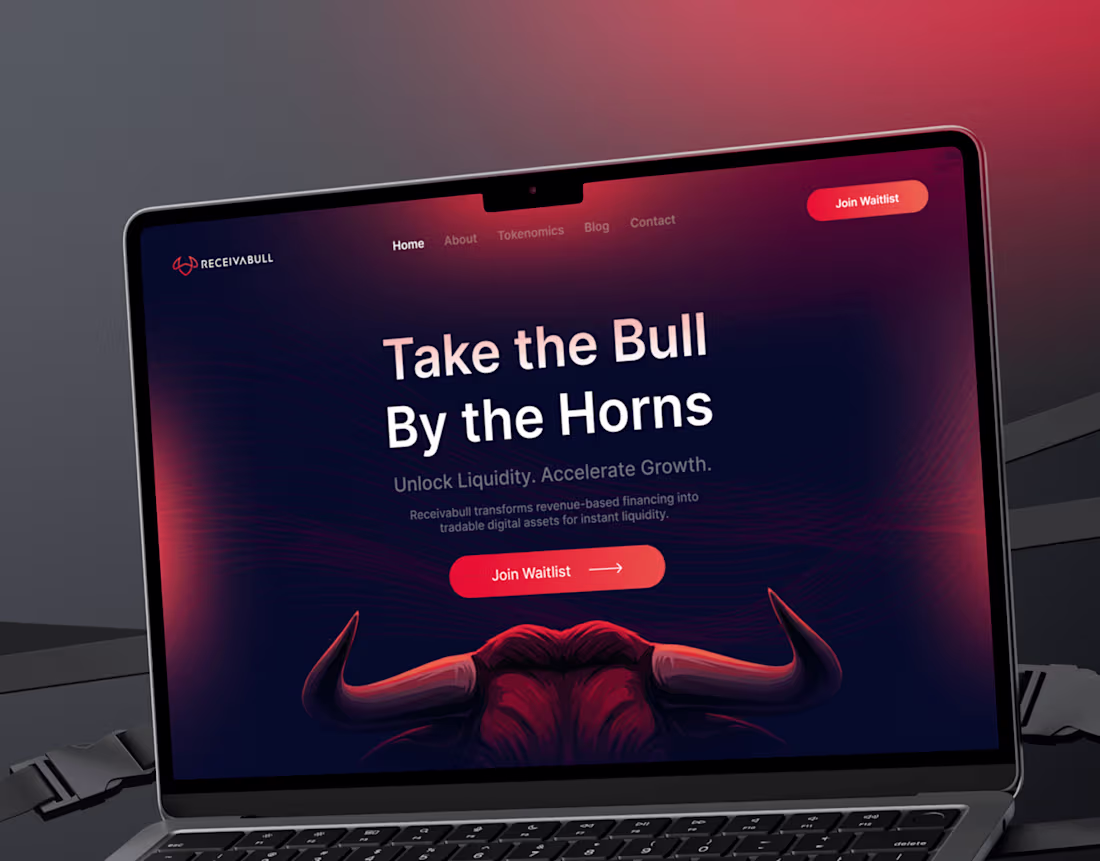 Cover image for RECIEVABULL WEBSITE UI DESIGN