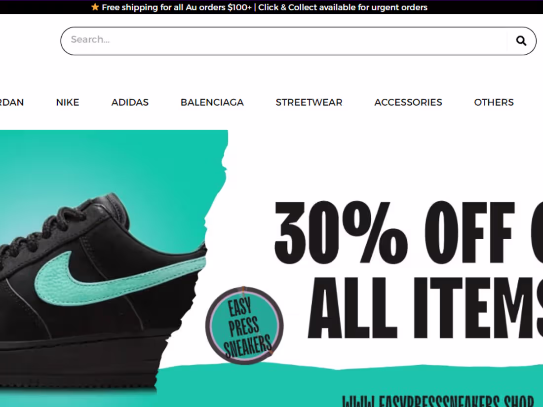 Cover image for Easypresssneakers Wordpress Website