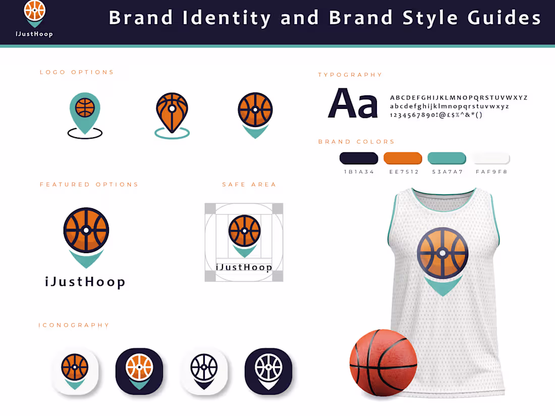 Cover image for iJustHoop - Brand Identity and Brand Style Guides