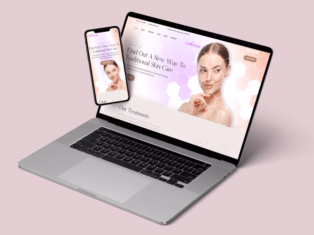 Cover image for 
Esthetician - Skin Care Landing Page Design