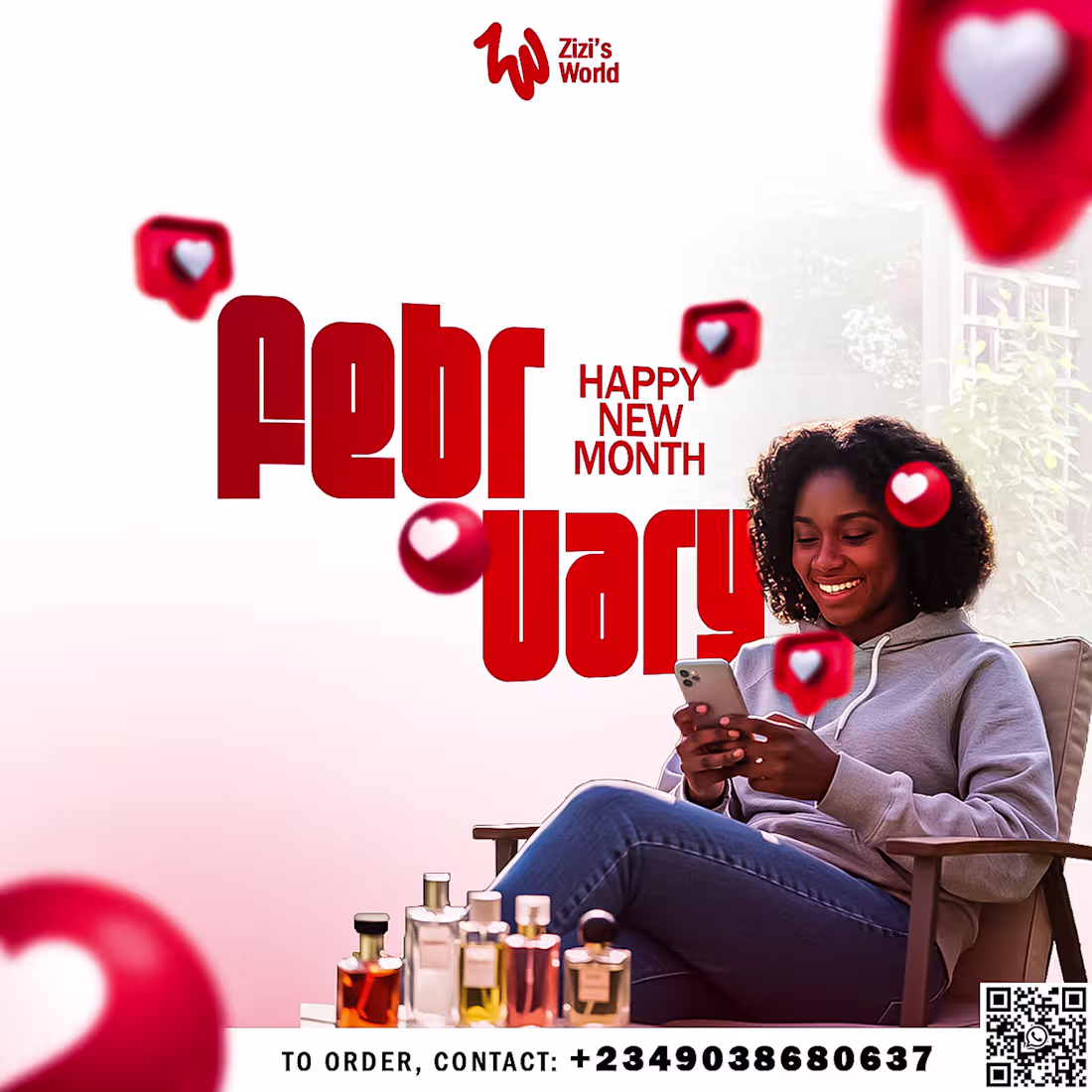 Cover image for Zizi’s World – Happy New Month Flyer (February)