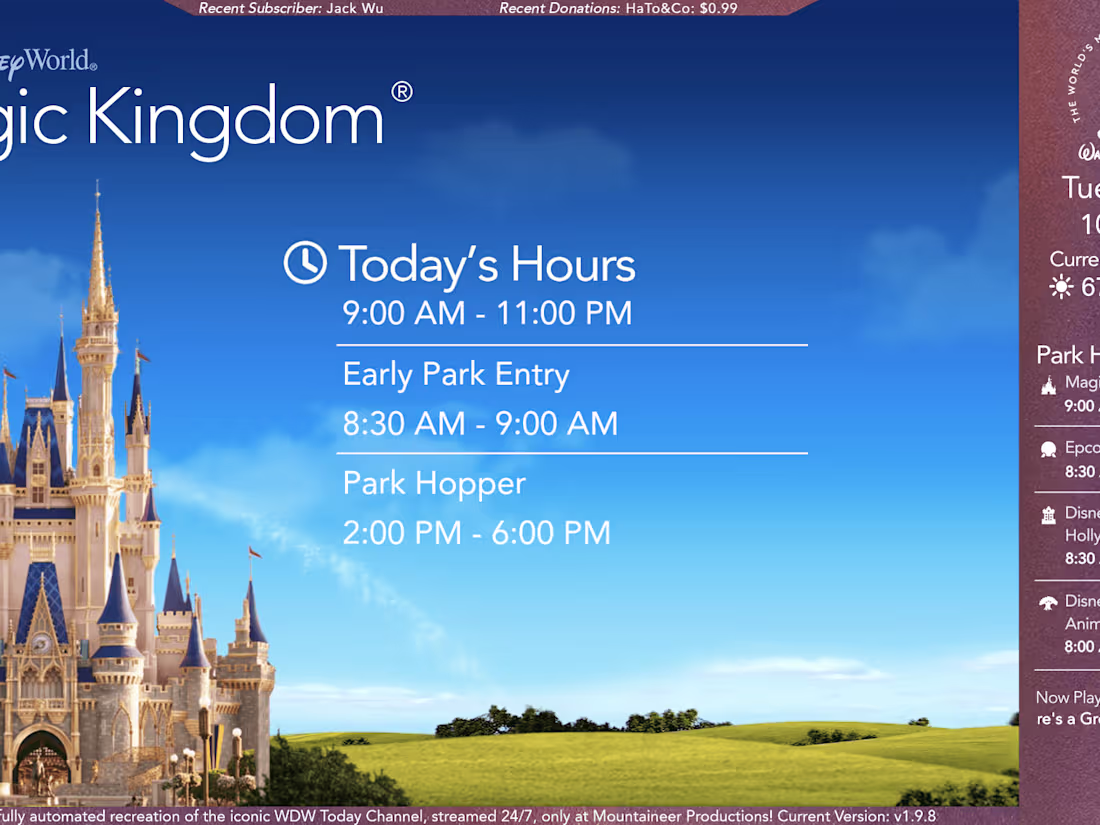 Cover image for WDW Today Channel | 24/7 Live Stream