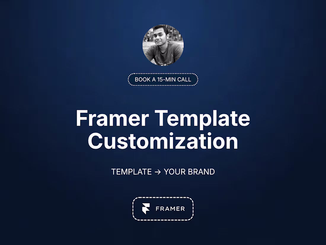 Cover image for Framer Template Customization