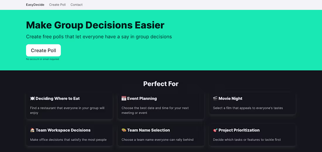 Cover image for EasyDecide is a free web