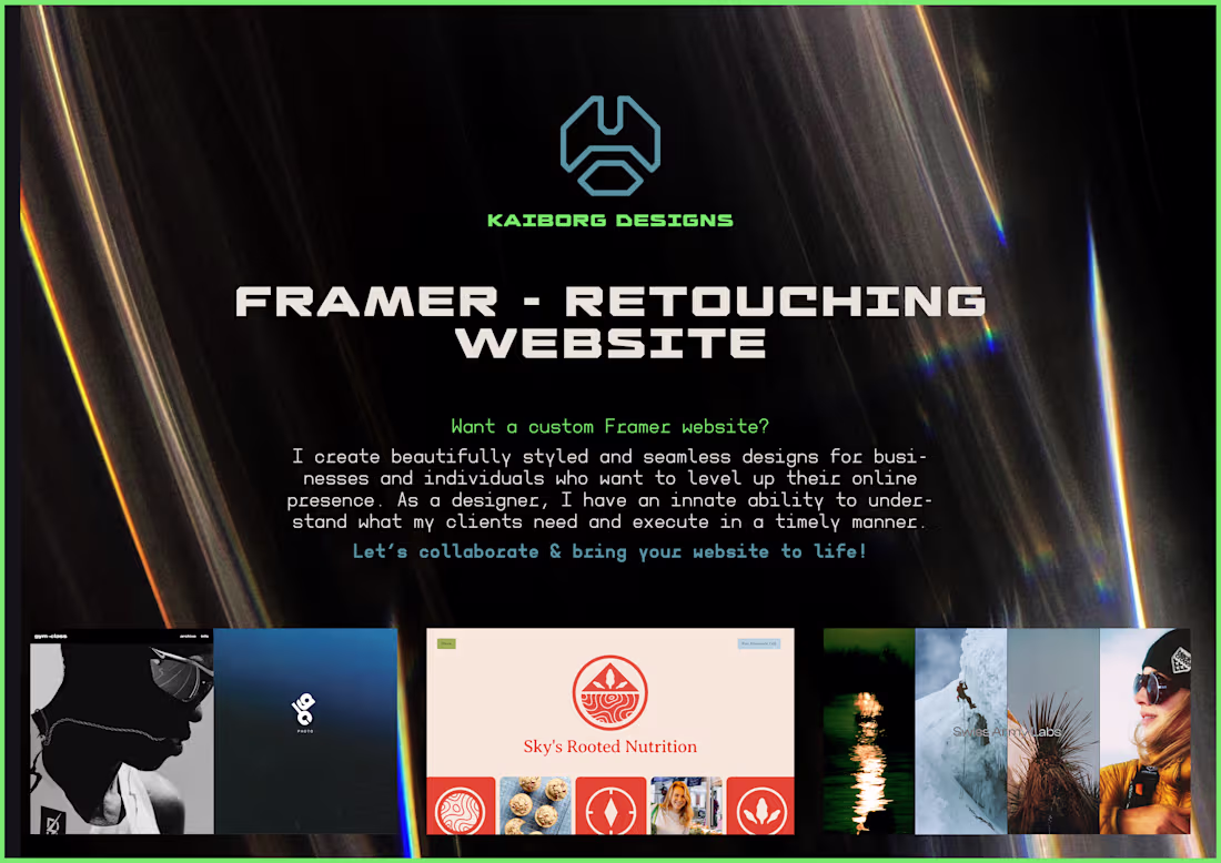Cover image for Framer - Retouching Website