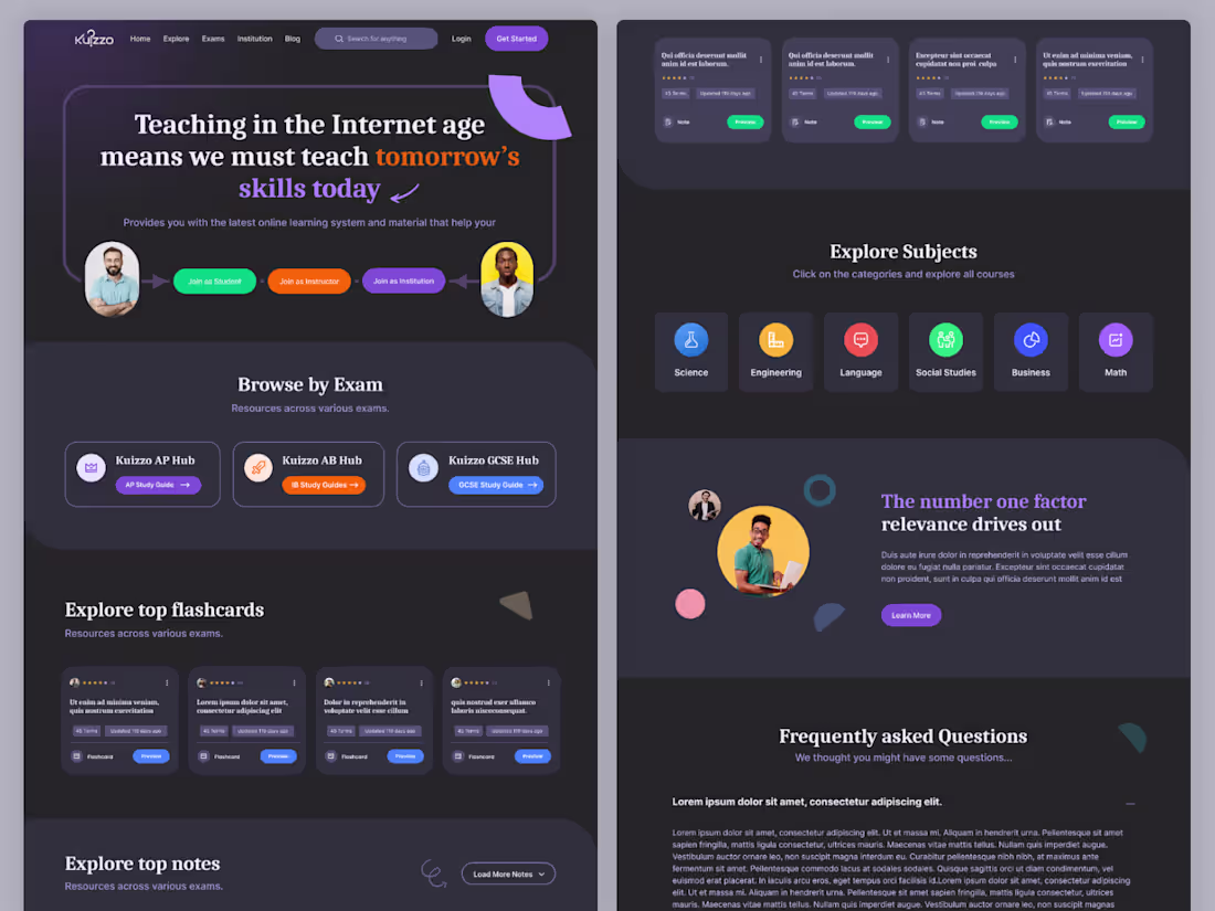 Cover image for Kuizzo LMS Website – Online