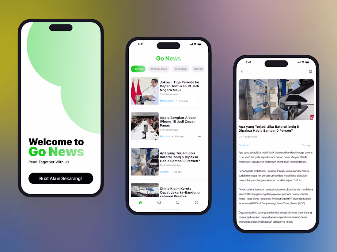 Cover image for Go News - UI/UX Design