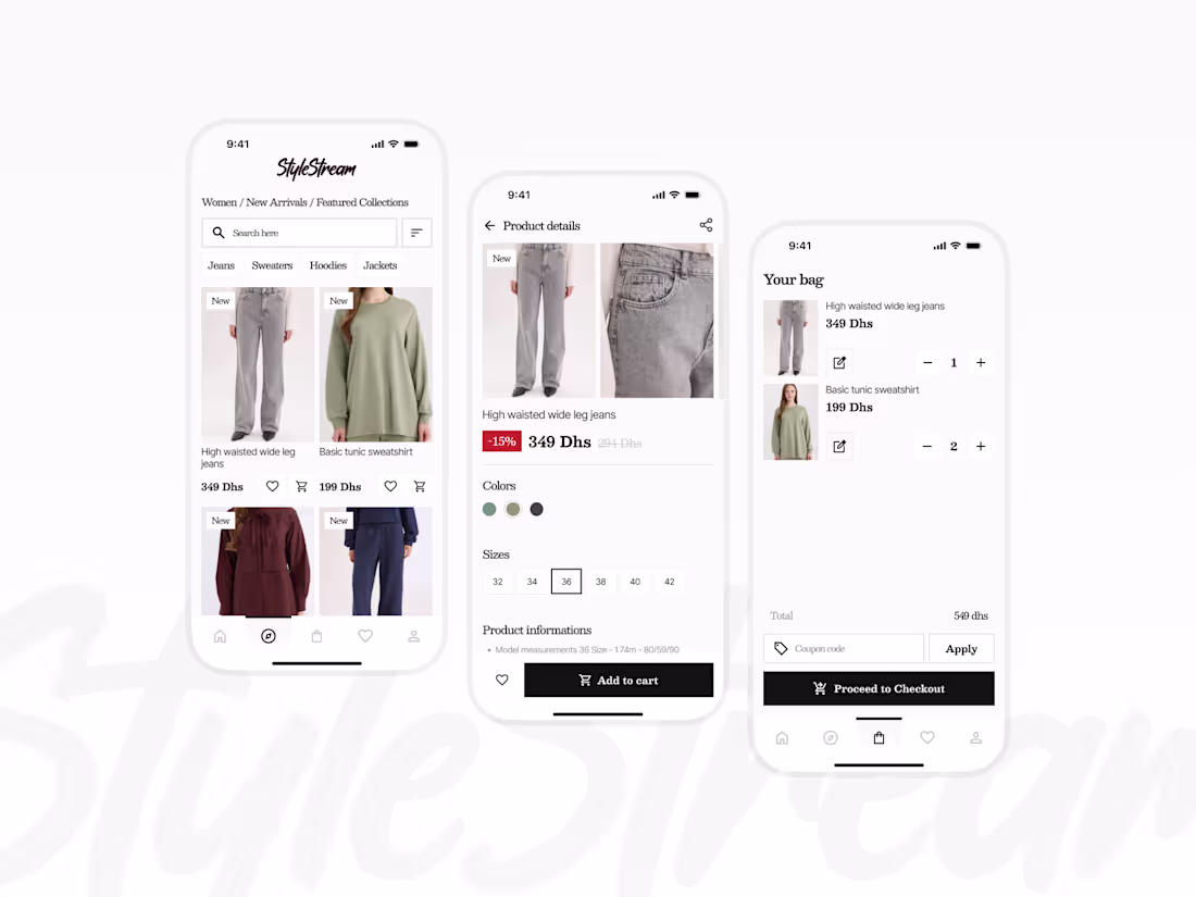 Cover image for Fashion Mobile Store UI - StyleStream by Mohamed Amine Ninir on…