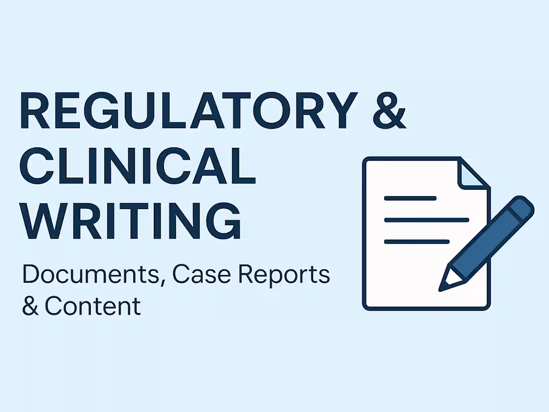 Cover image for Regulatory & Clinical Writing – Documents & Case Reports