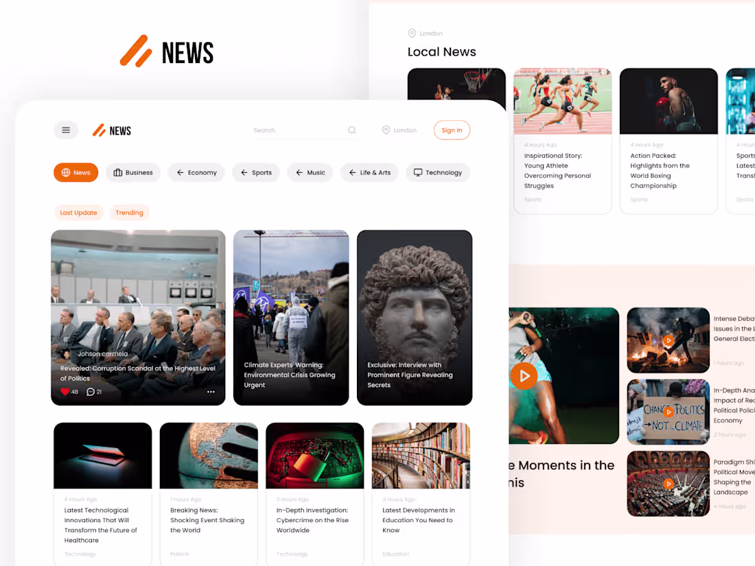 Cover image for News Website