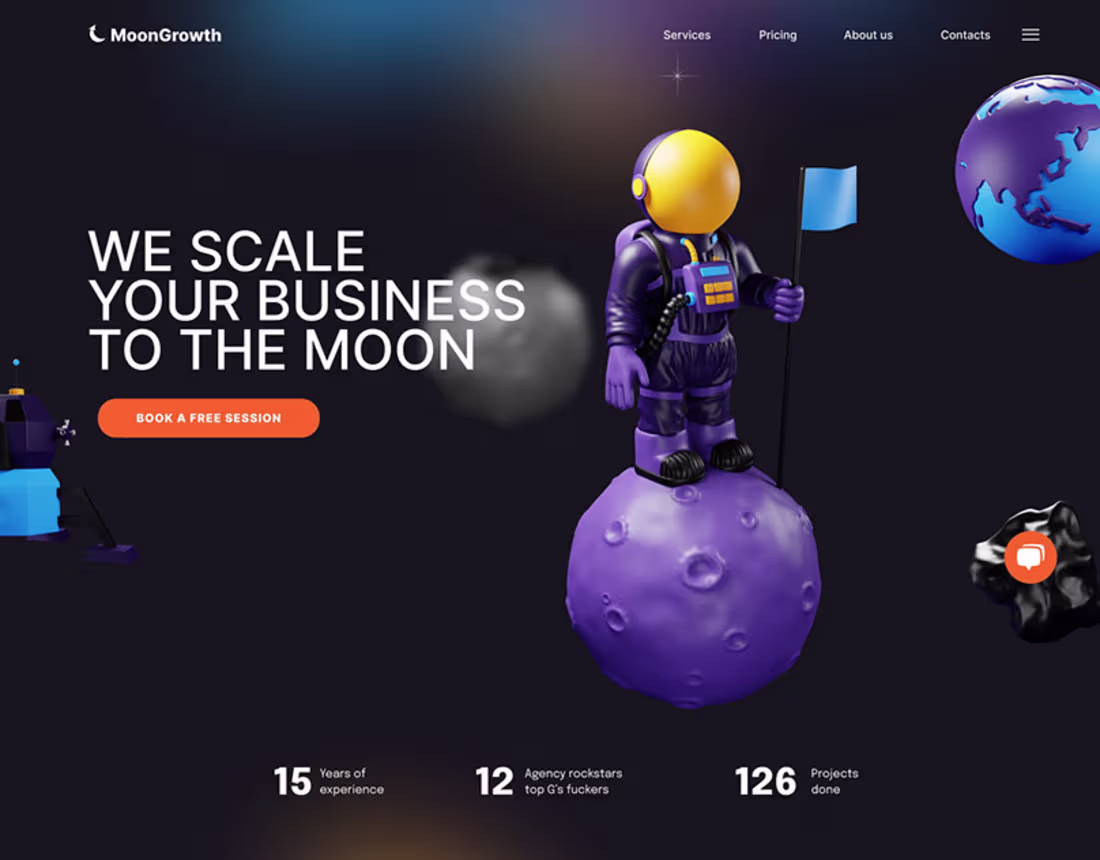 Cover image for MoonGrowth Landing Page