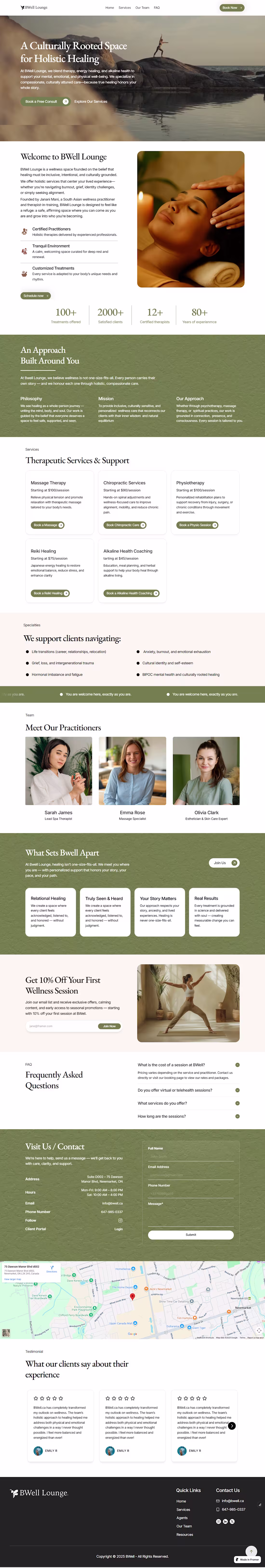 Cover image for BWell Lounge – Wellness Space Website