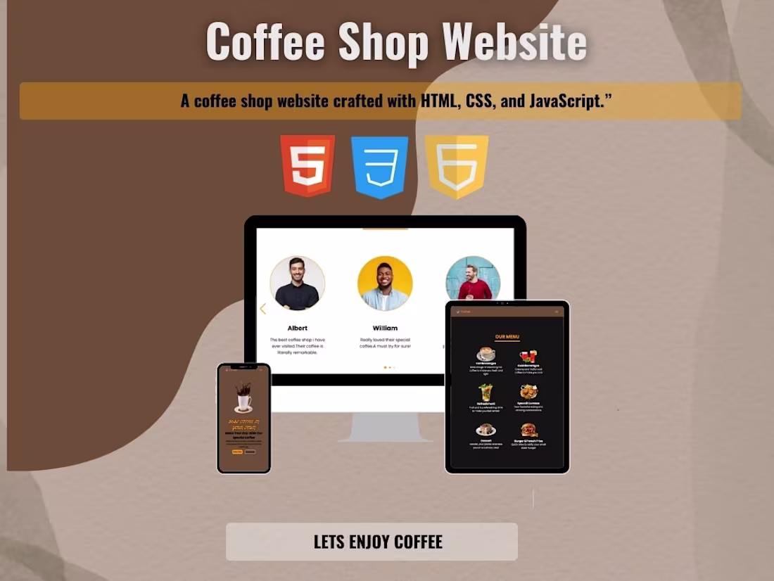 Cover image for Coffee Shop Website – Modern & Responsive Design