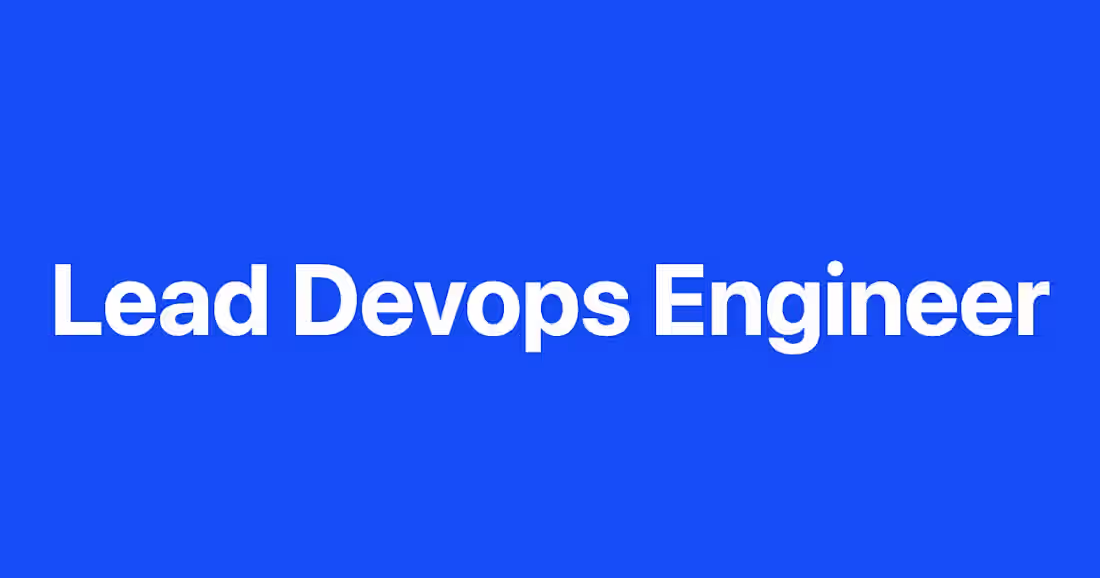 Cover image for Lead DevOps Engineer