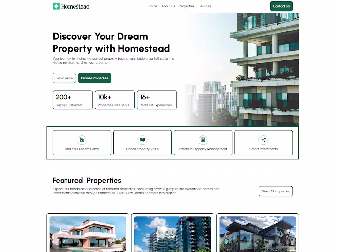 Cover image for Real Estate Website