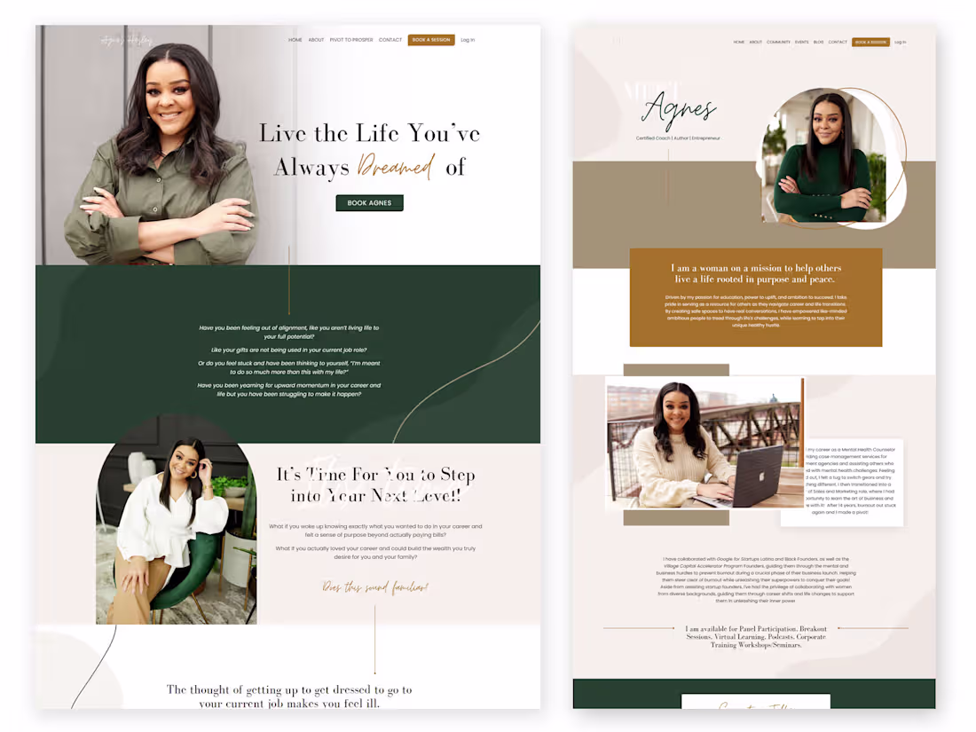 Cover image for Agnes Hosley Coaching Website Redesign