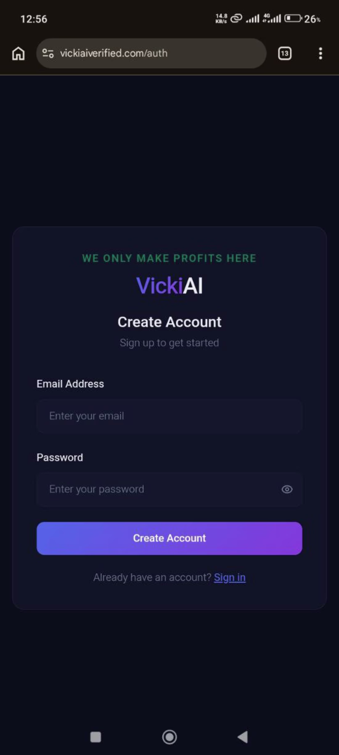 Cover image for Title: VickiAi Verified Trading Platform
Role: