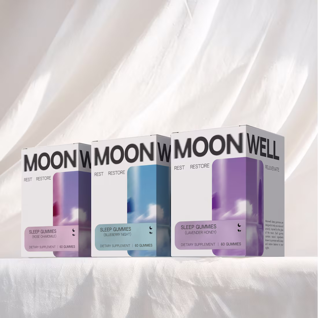 Cover image for Moonwell | Sleep Gummies | Branding & Packaging Design