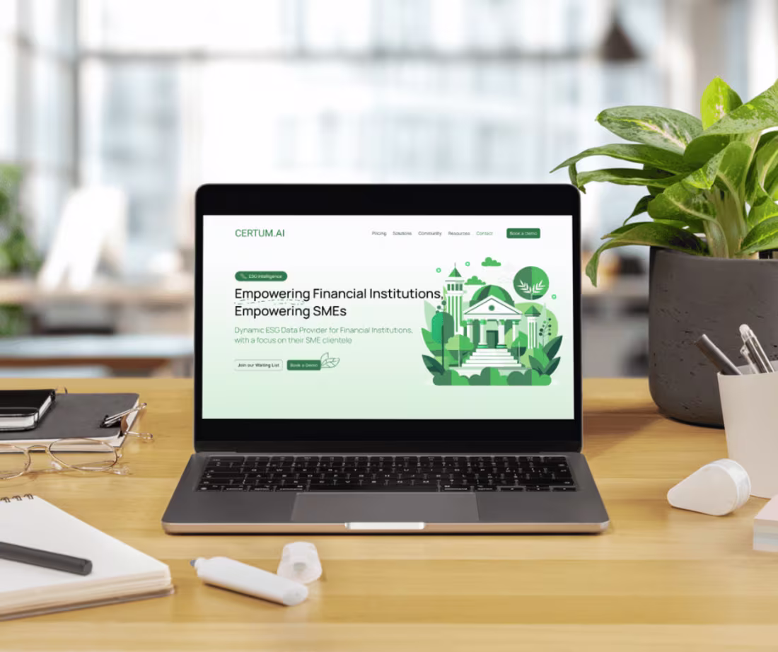 Cover image for Certum.AI: Eco-Tech Startup Website Revamp