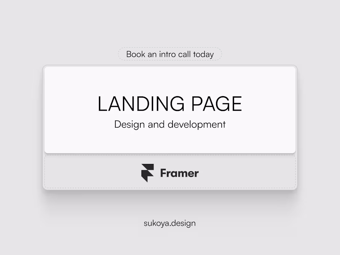 Cover image for Framer Landing Page (Design & Development)