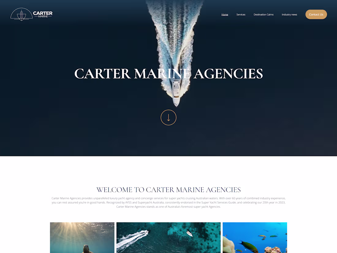 Cover image for Carter Marine Website Redesign