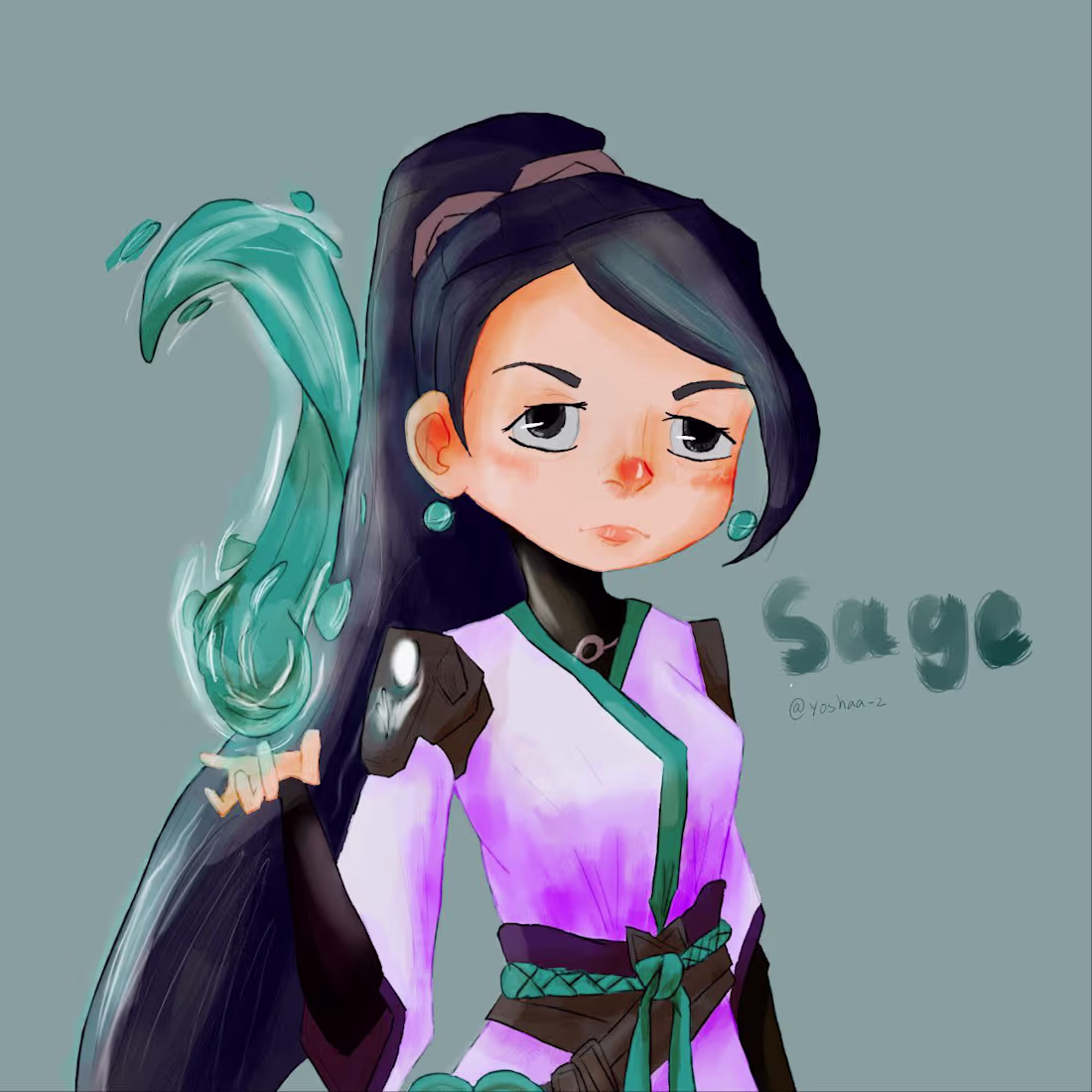 Cover image for Sage fanart drawing
