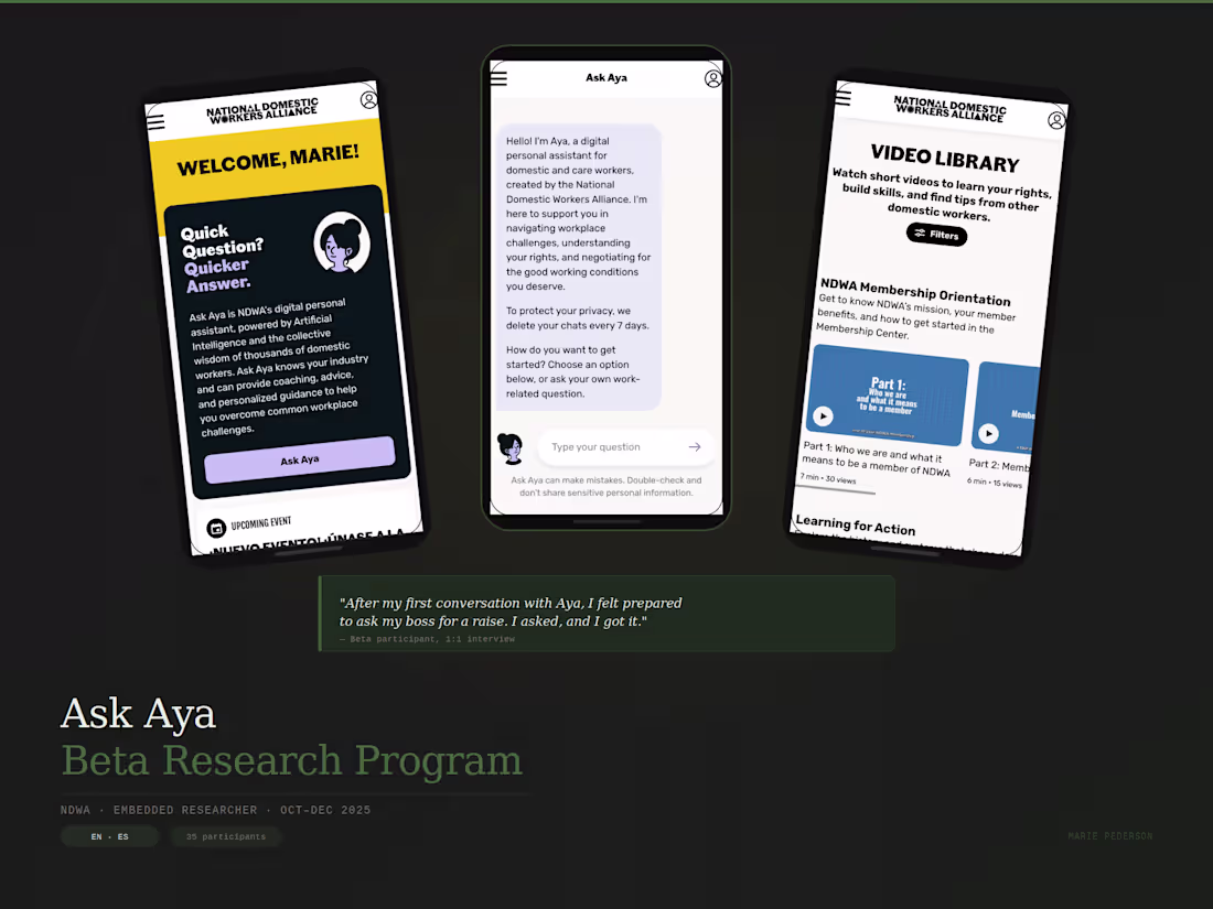 Cover image for Aya / NDWA Bilingual beta