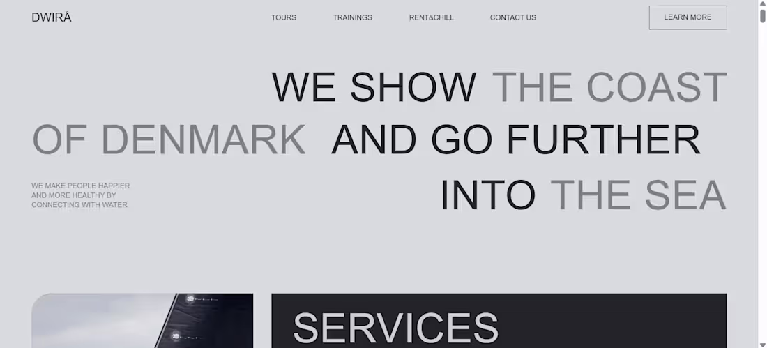 Cover image for Inspired by modern layouts like DWIRÅ.