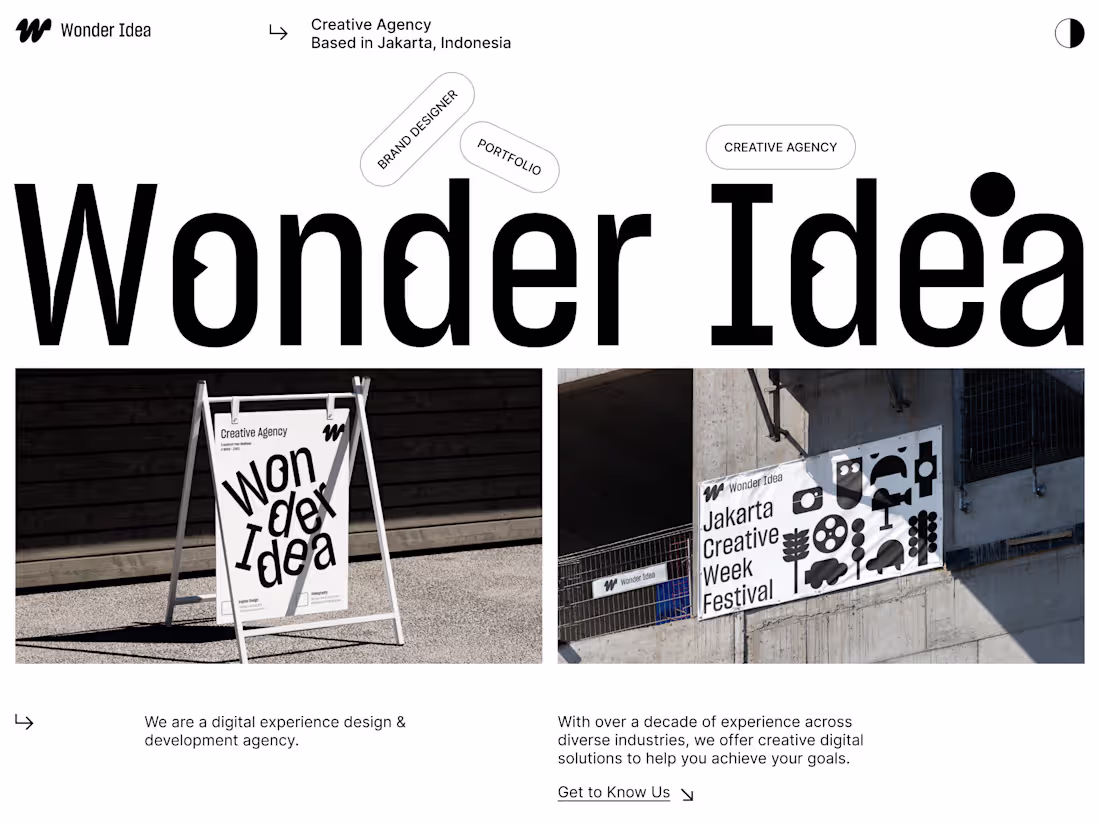 Cover image for Wonder Idea - Creative Agency Landing Page