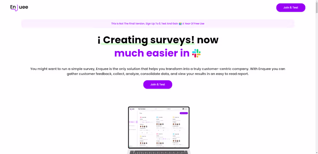 Cover image for Survey SaaS as a Slack application