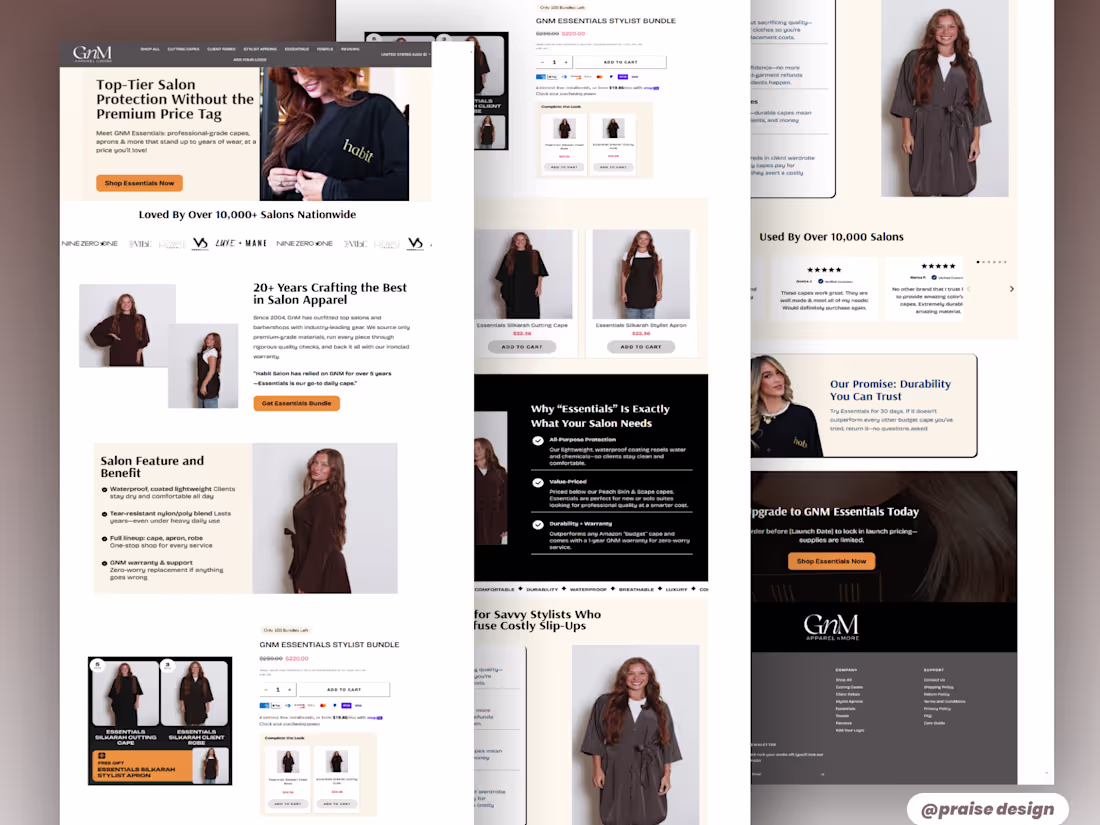 Cover image for Salom landing page designed on figma and built on replo.
