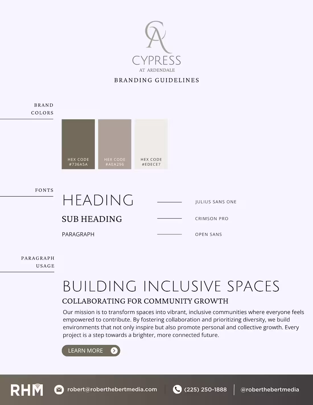 Cover image for Cypress at Ardendale Branding & Logo Design Project
