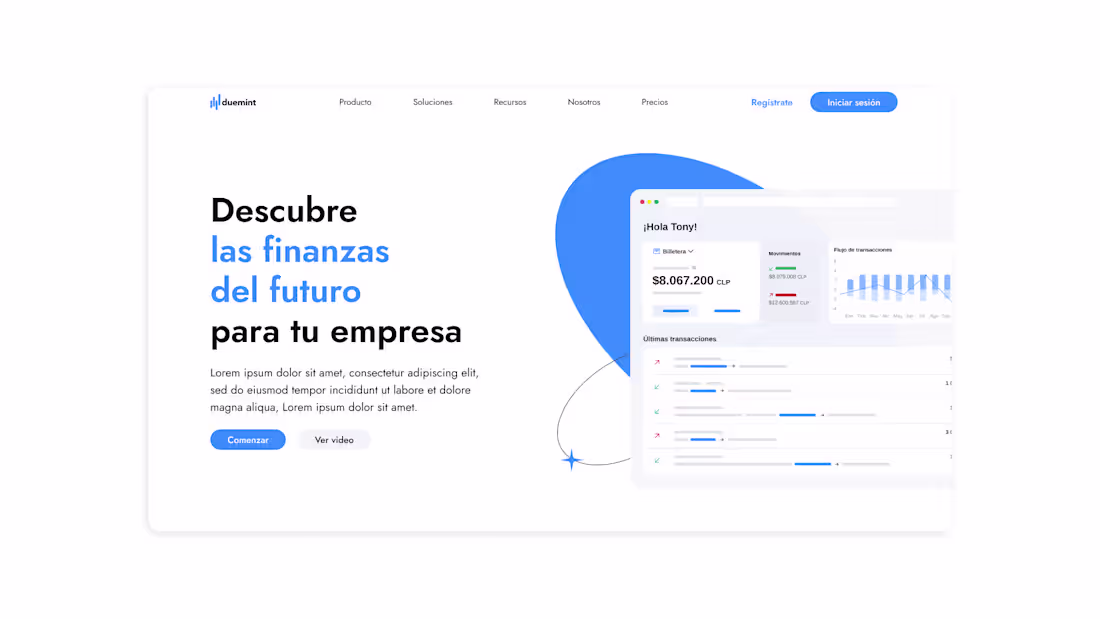 Cover image for Website for Fintech