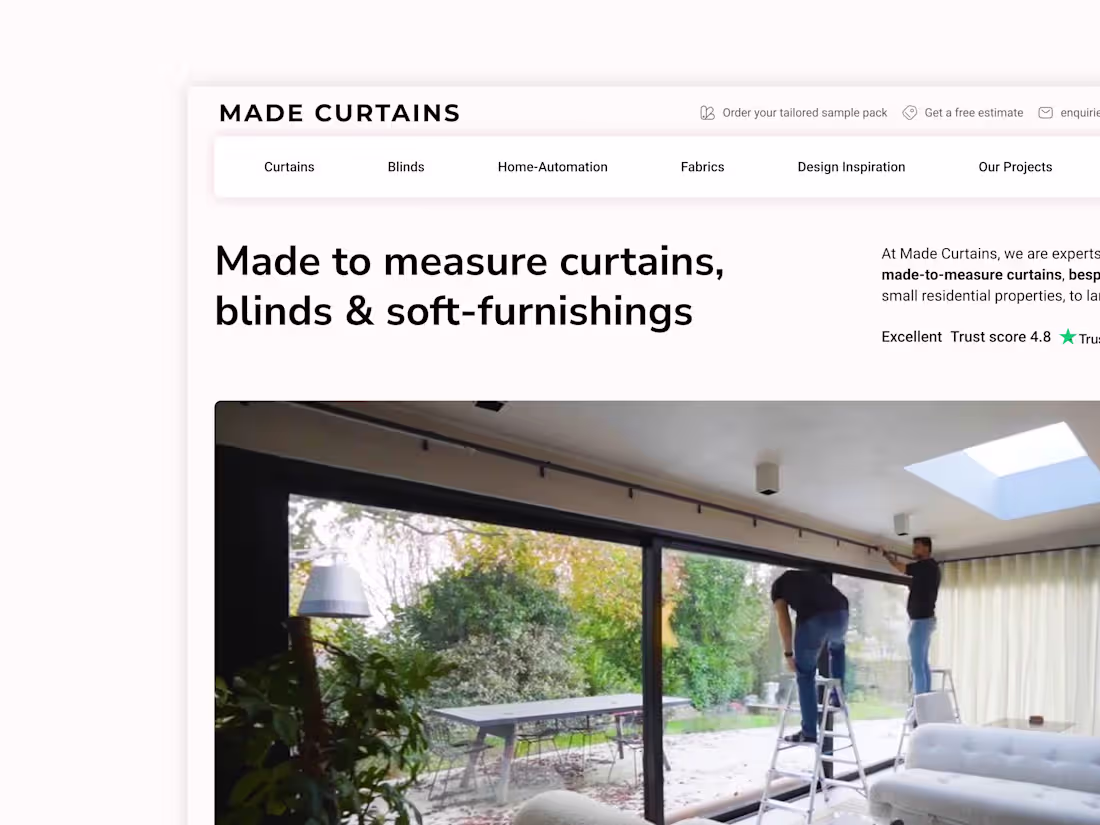 Cover image for E-commerce Website Development for Made Curtains