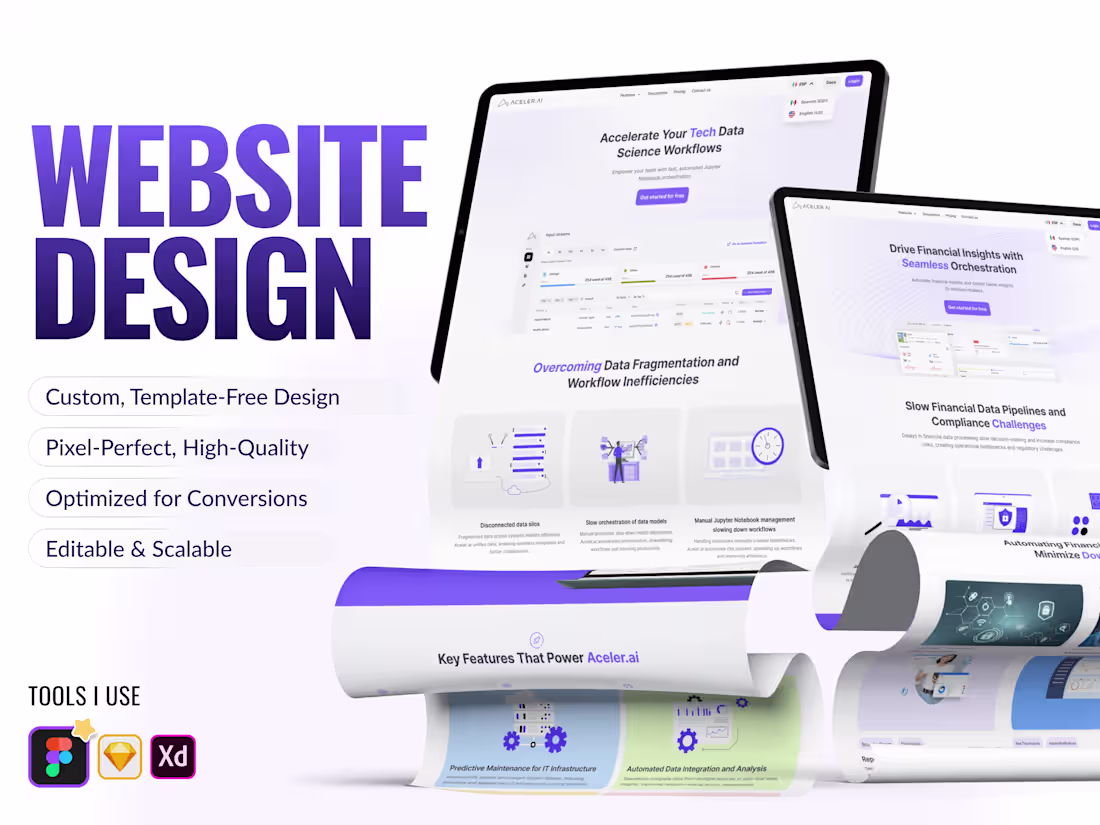 Cover image for Landing Page and Website UI UX Design