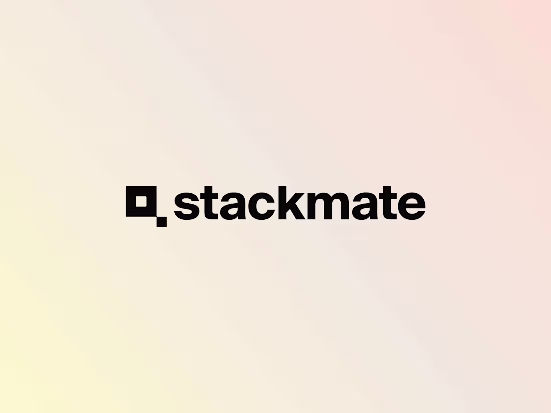 Cover image for Stackmate logo & branding case 