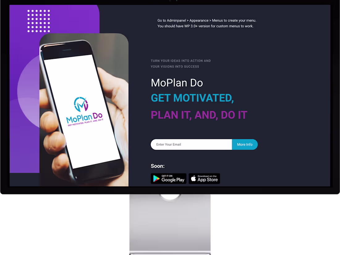 Cover image for MoPlan Do App - Get Motivated. Plan It, and Do It.