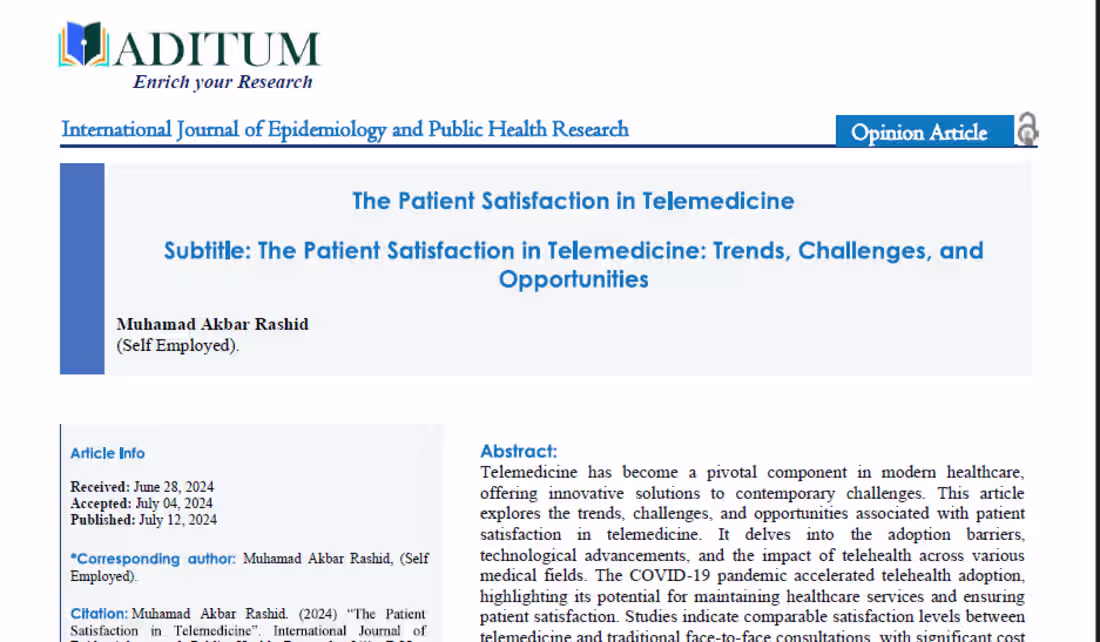 Cover image for Published Research Article