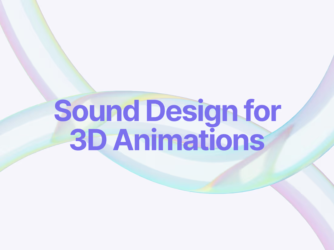 Cover image for Sound Design & Music for 3D animations