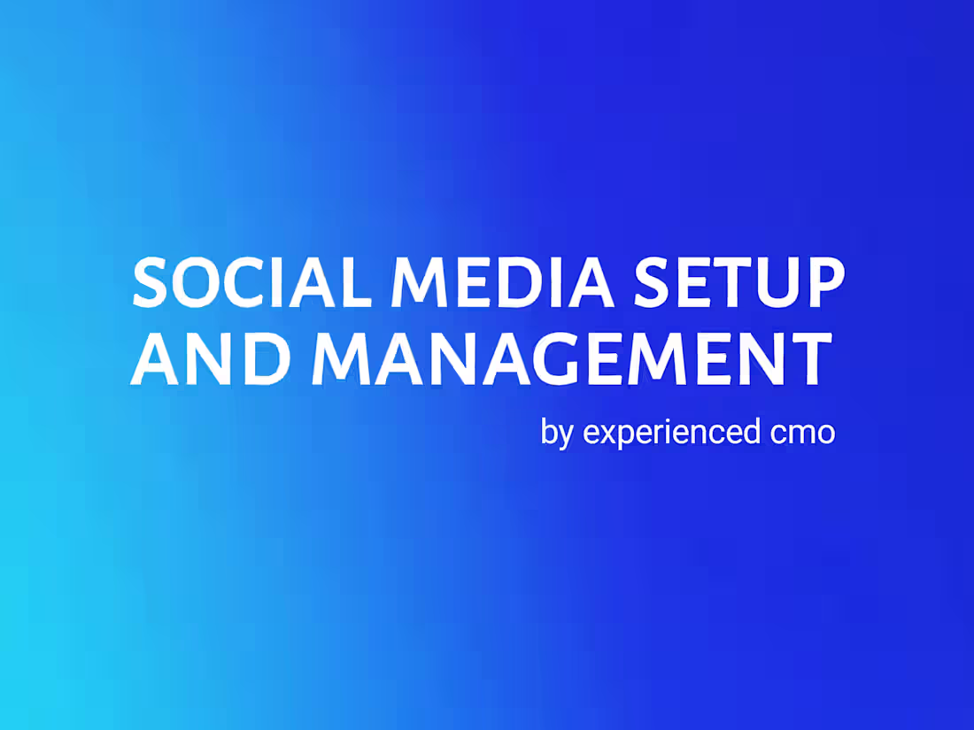 Cover image for Social media setup and management 2025