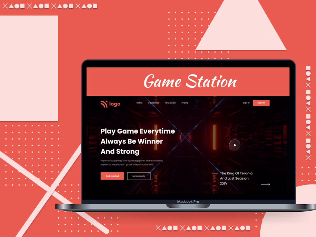 Cover image for Game Station  | Tailwind | React | Custom Animation