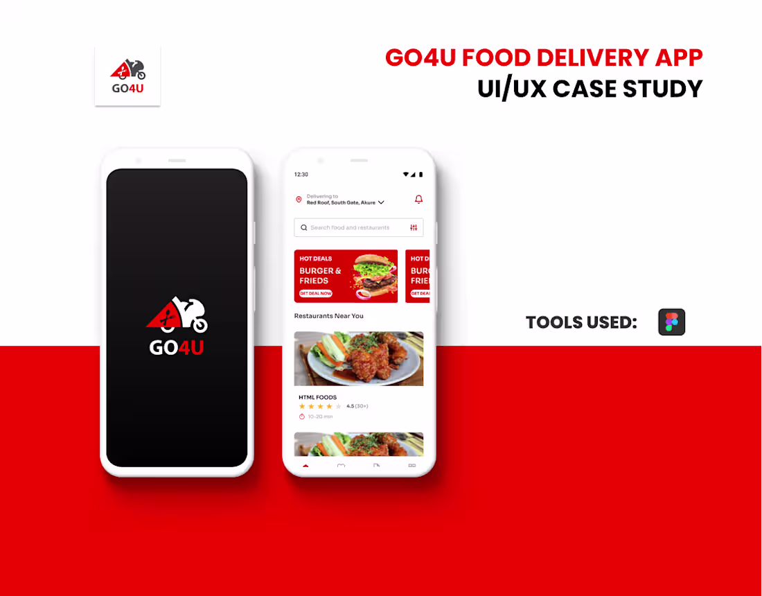 Cover image for GO4U: Food Delivery UI/UX Case Study
