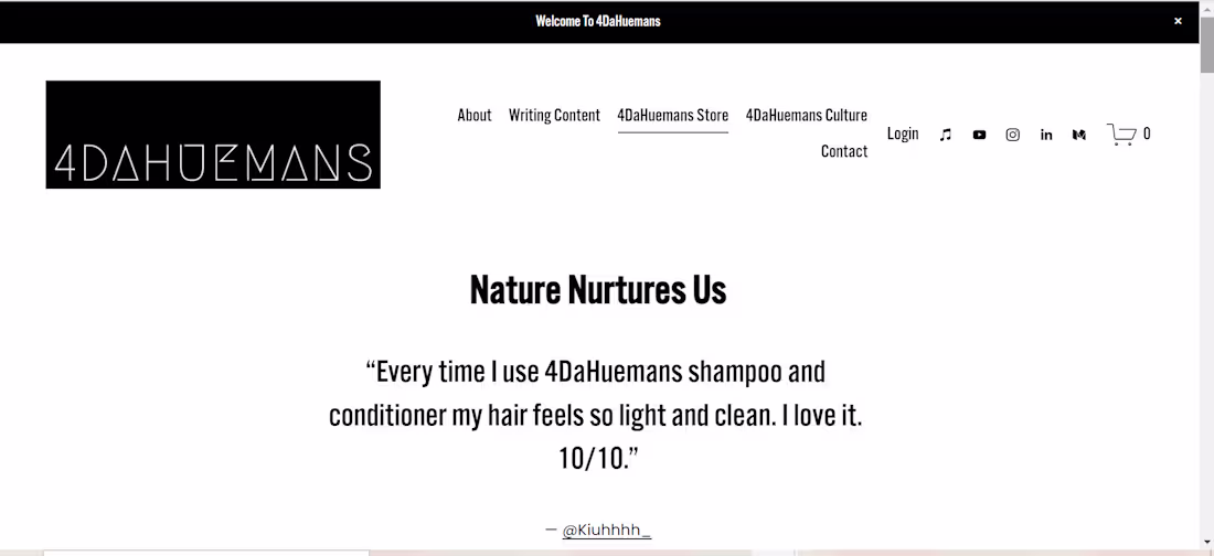 Cover image for 4DaHuemans Website Redesign.