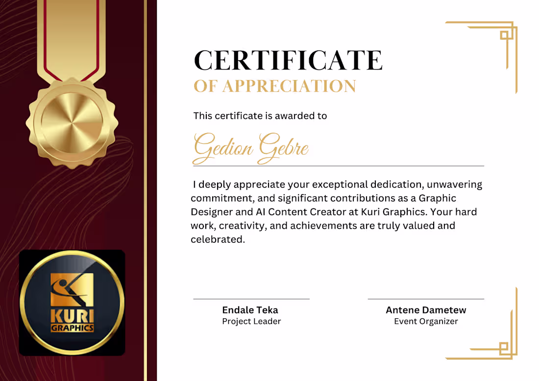 Cover image for ⭐ Designed a professional certificate