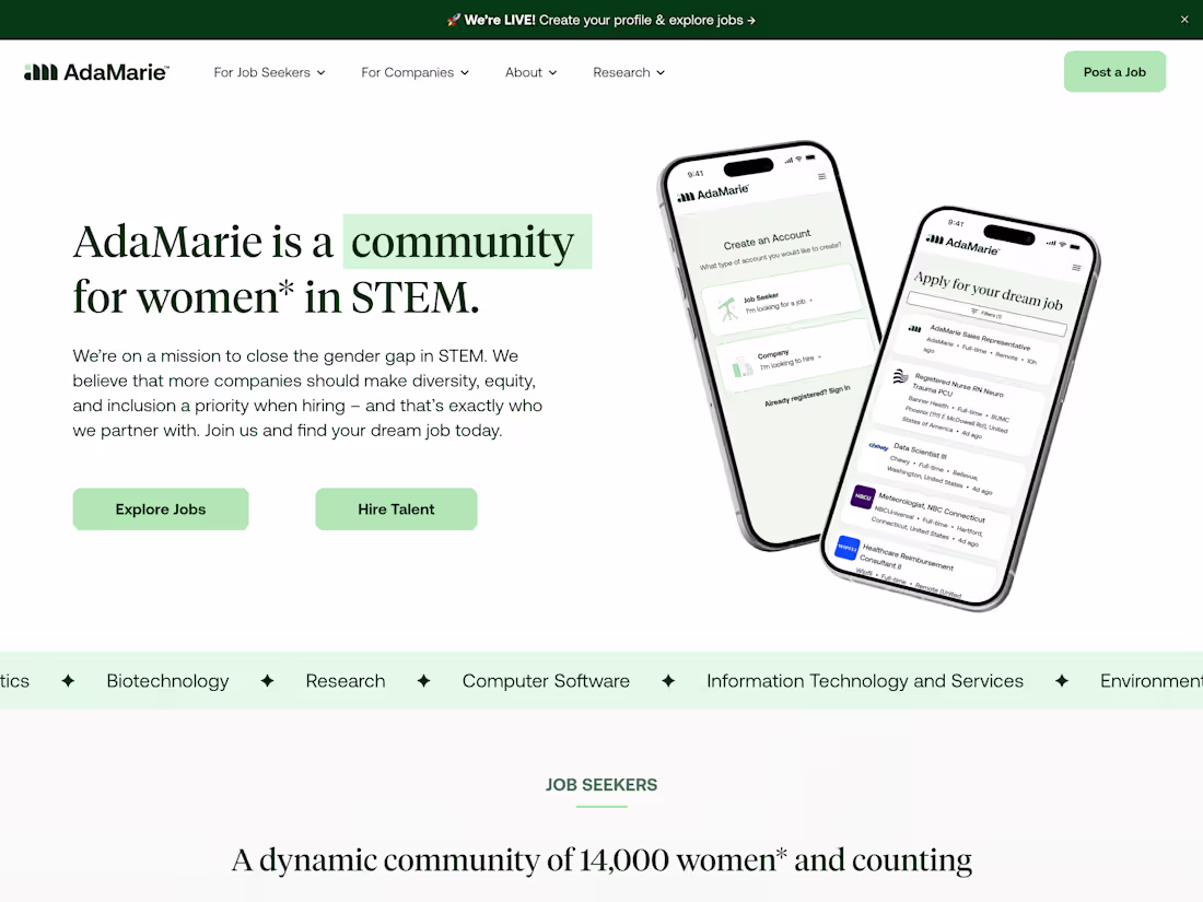 Cover image for Custom Squarespace Website for a Job Board Company
