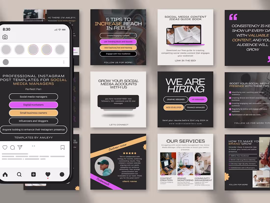 Cover image for Professional Instagram Post Templates