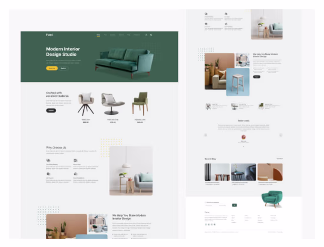Cover image for a simple website made for furniture